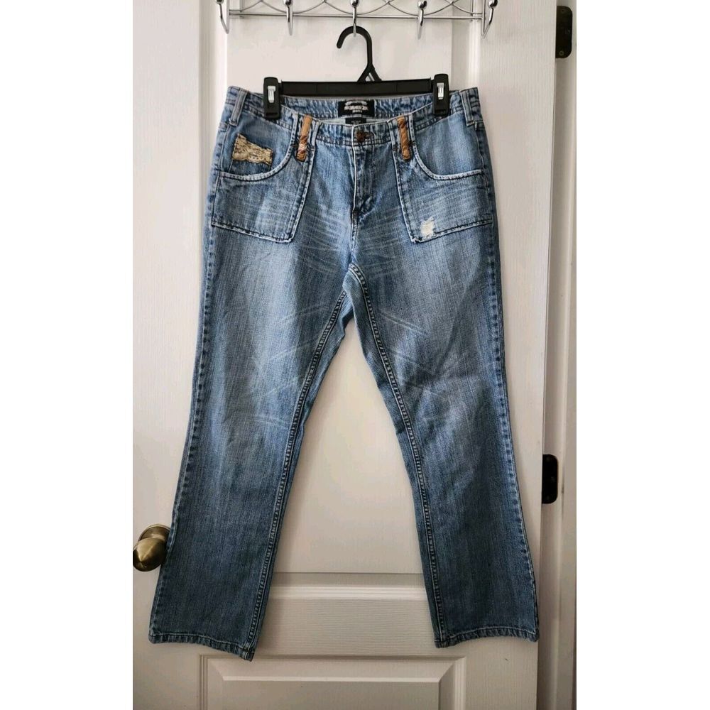 SQUEEZE BLUE DENIM JEANS WOMEN'S Cotton Pants Pockets SIZE 11/12